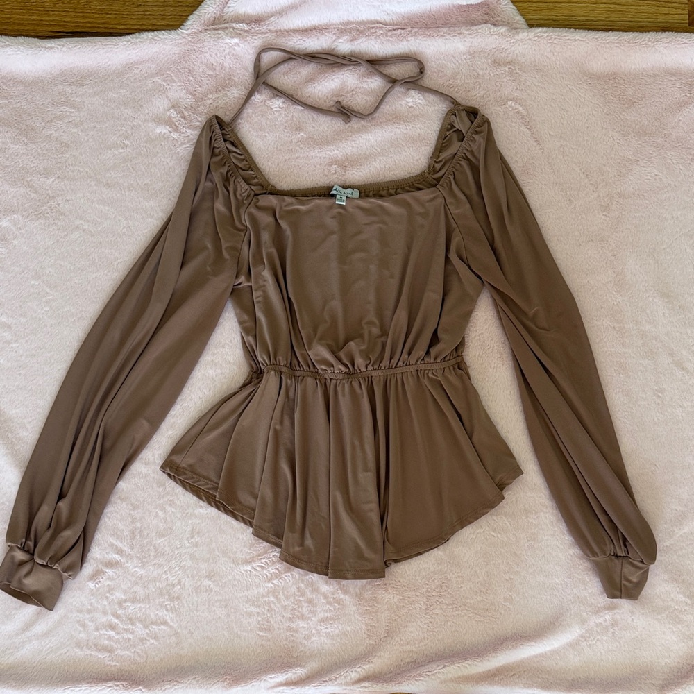 white birch peplum shirt ** Bundle 5+ items and name your offer!!! 💖💞